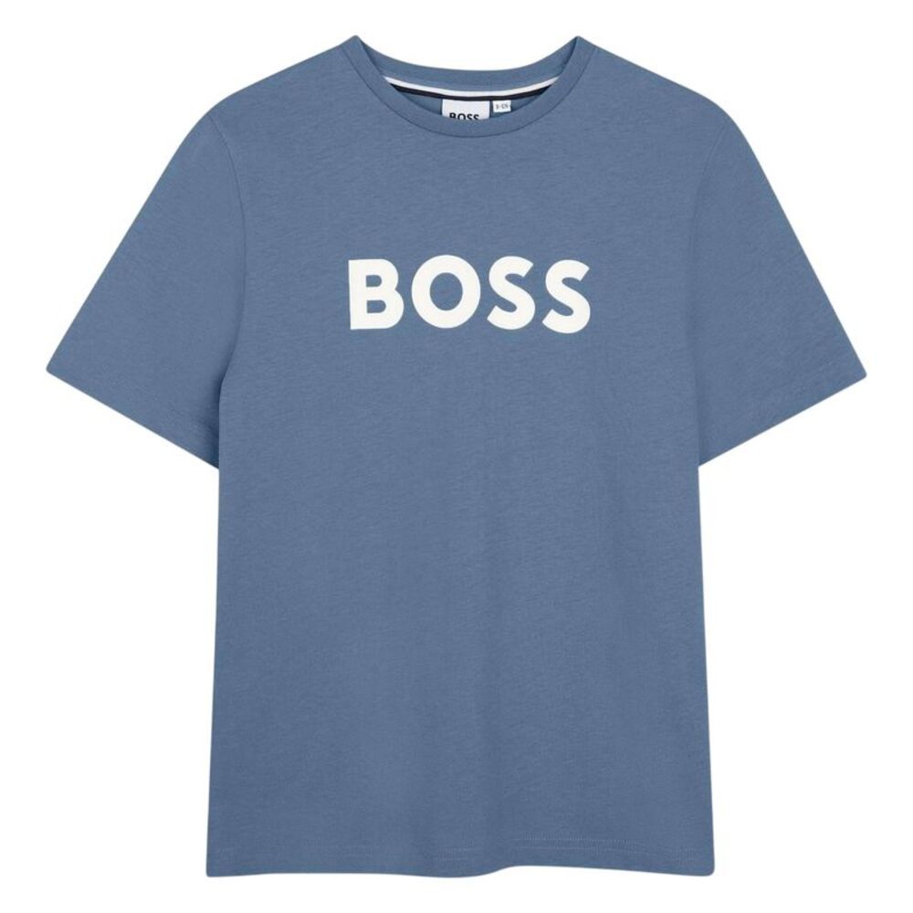 Boss Boys Logo 3D Regular Short-Sleeved T-Shirt / Lavender Blue